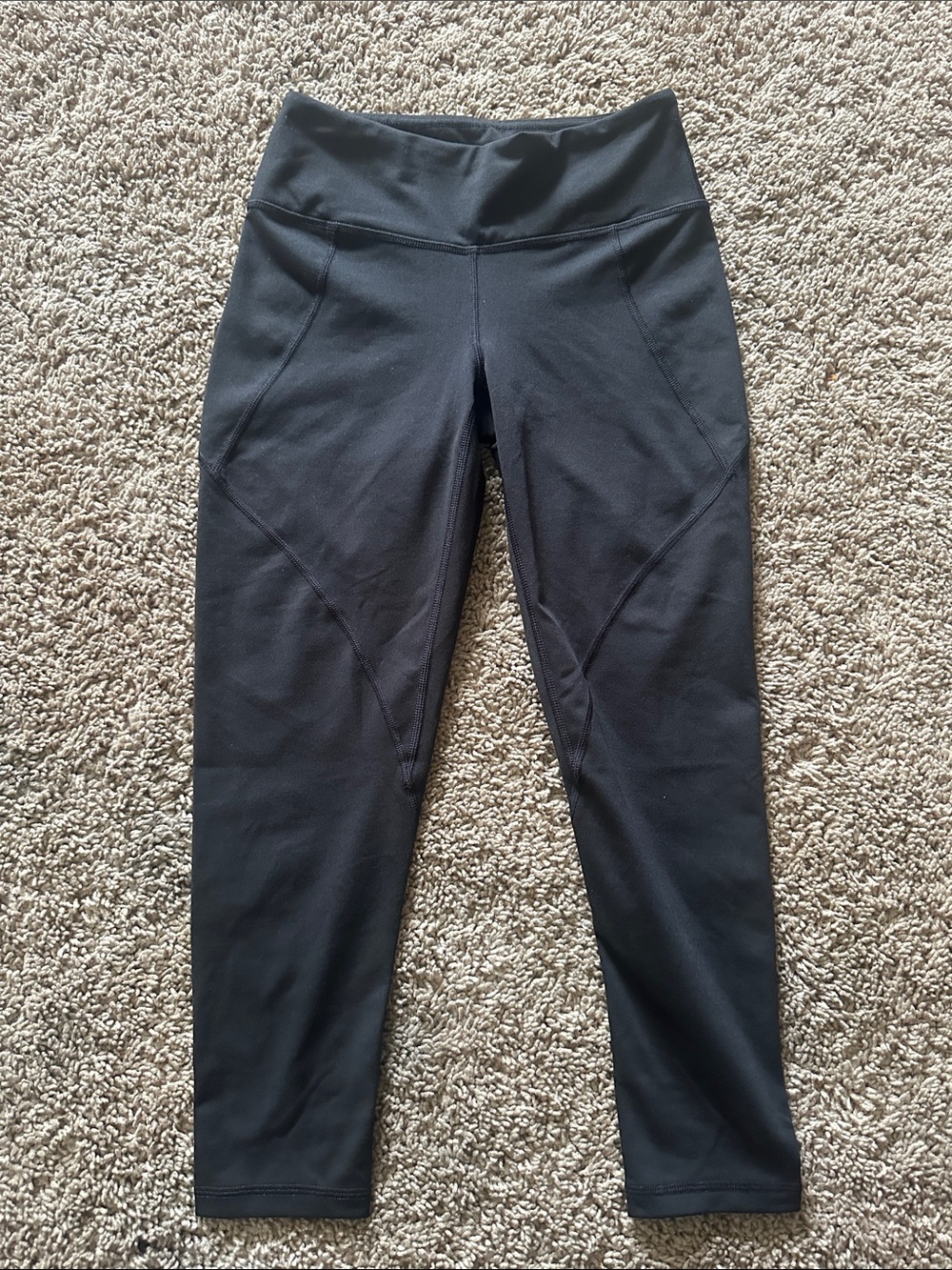 Patagonia Black Activewear cropped Leggings with Logo Tag